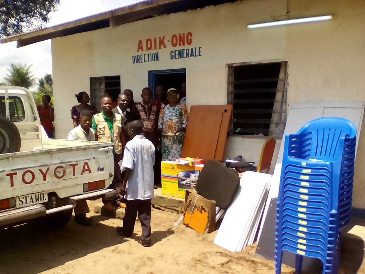 Au siège de l'ONG ADIK à Popokabaka